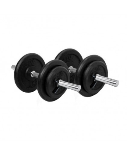 SET A RUBBERISED PROGRADE DUMBBELL SET (18KG)