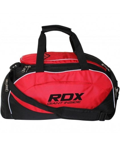 RDX R1 Duffel Bag with Backpack Straps in Red/Black