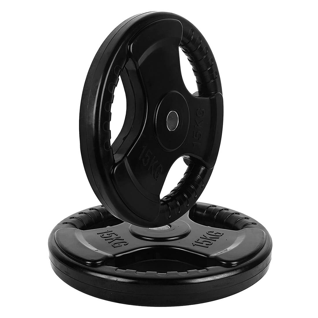 Liveup Tri-Grip Rubber Standard Plates 15kg - Sold as Pair