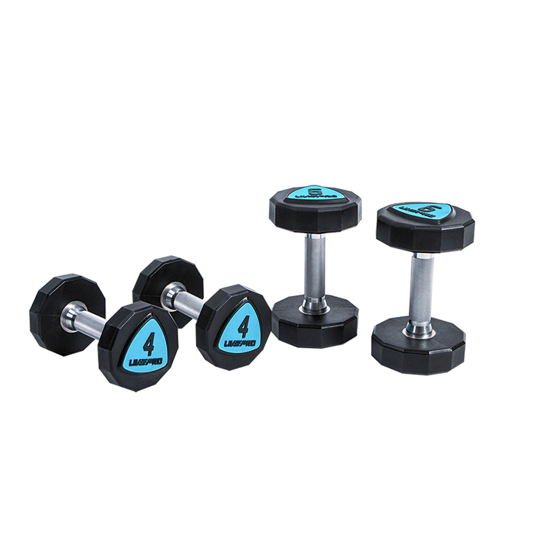 Premium Urethane 12-Sided Dumbbells (Sold as Pairs)